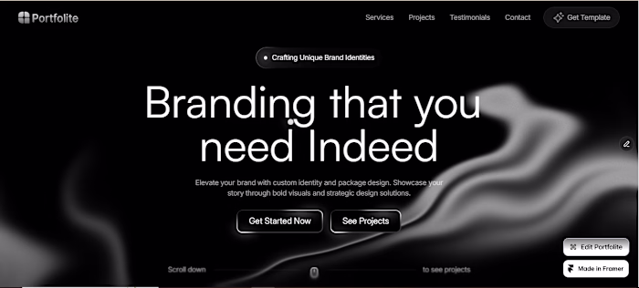 Portfolio in Framer : https://tiny-project-592519.framer.app/