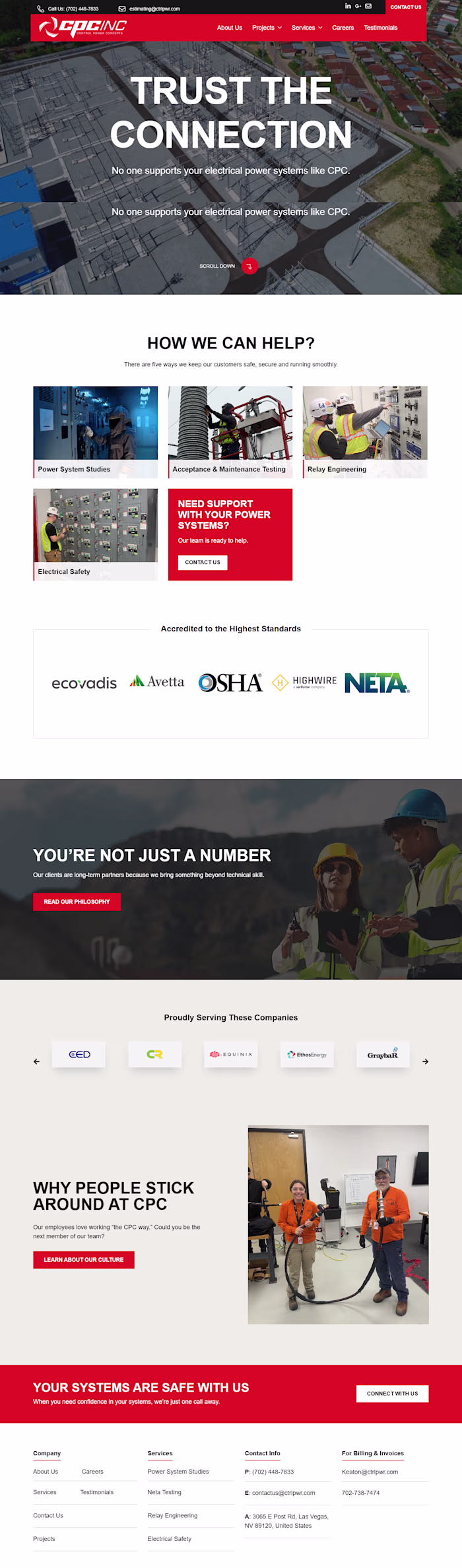 Corporate Website Development for Control Power Concepts