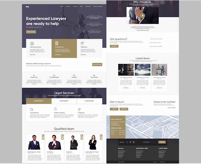 Legal Services Website design