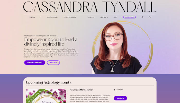 Website and branding for content creator