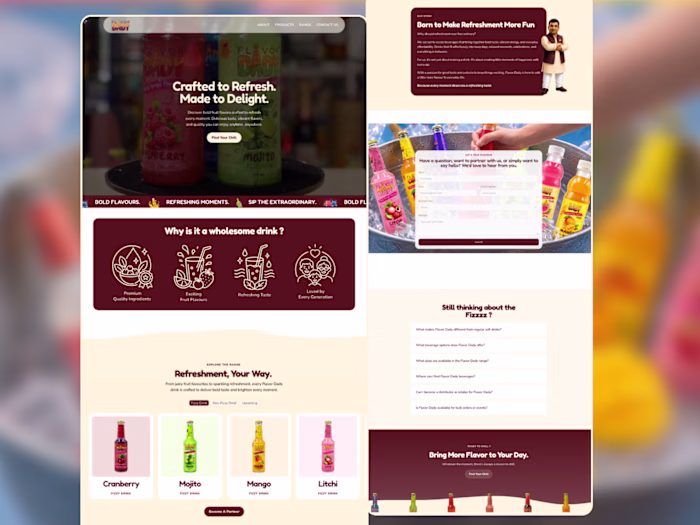 Cool Beverage Brand Website 🍻