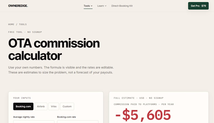OwnerEdge — Interactive Calculators