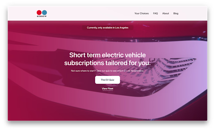 Borrow Website Redesign
