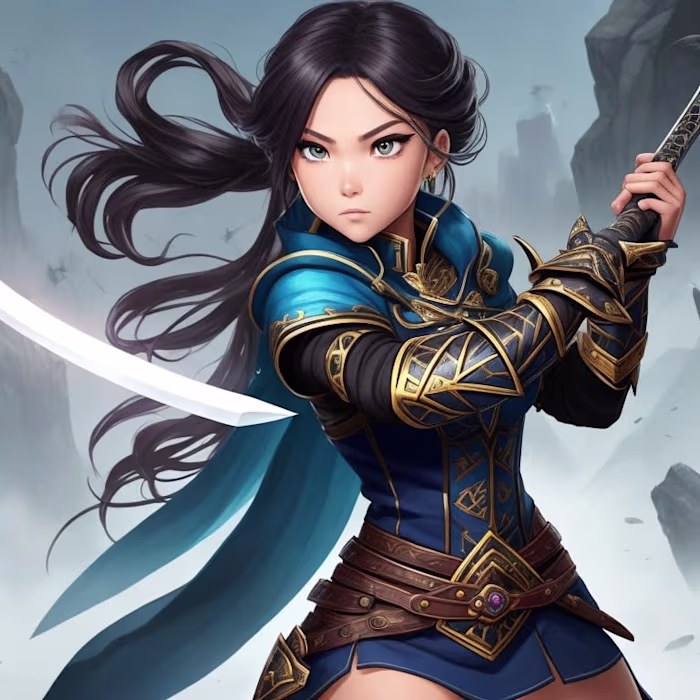 A Captivating Warrior | Graphic Design | Game Character