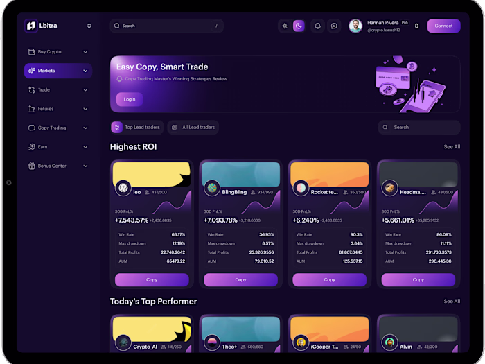 Crypto Dashboard UI Design |