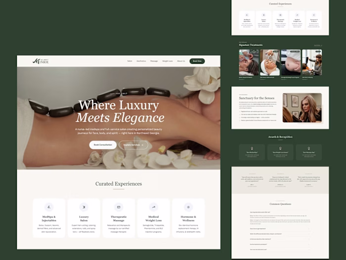 Luxury Beauty & Wellness Clinic Website Design