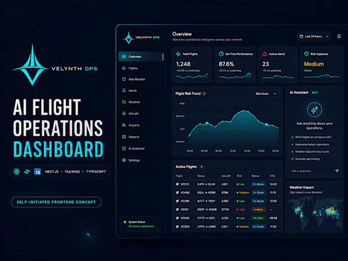 VELYNTH OPS — AI Flight Operations SaaS Dashboard