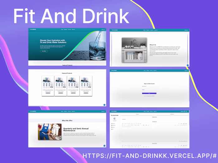 Fit And Drink Ecommerce Website