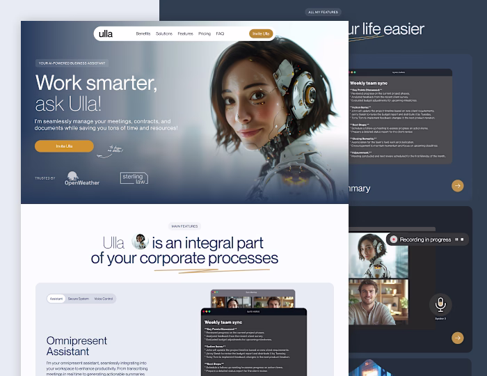 Ulla AI — Landing Page