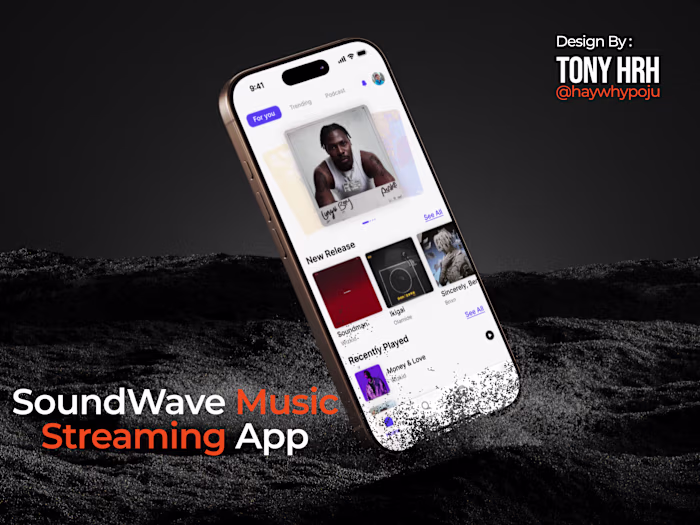 SoundWave - A Mobile app design for Music Streaming
