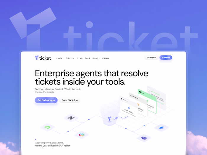 Ticket - Branding, Web Design, Illustrations/Assets & Webflow