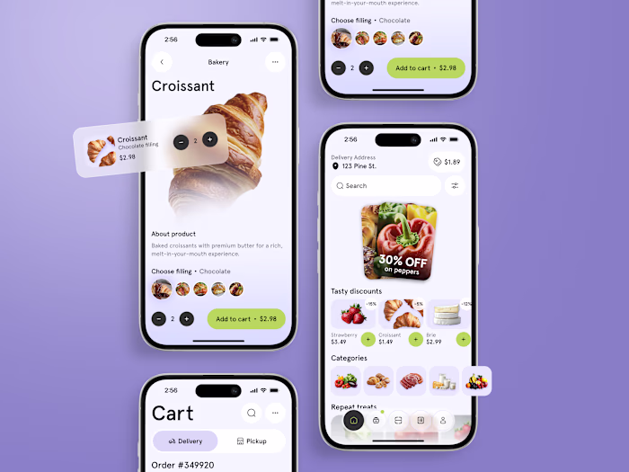 🥐 Product design for the food ordering mobile app | Hyperactive