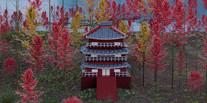 3D Environment inspired by the Japanese culture.
