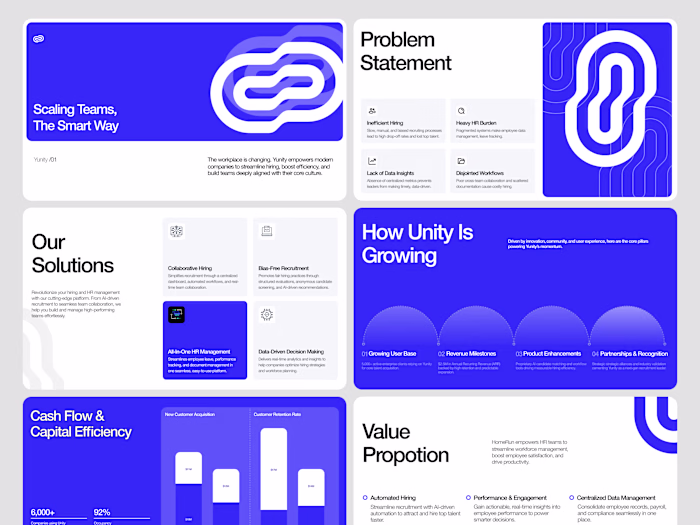 Yunity HR Tech Pitch Deck Design