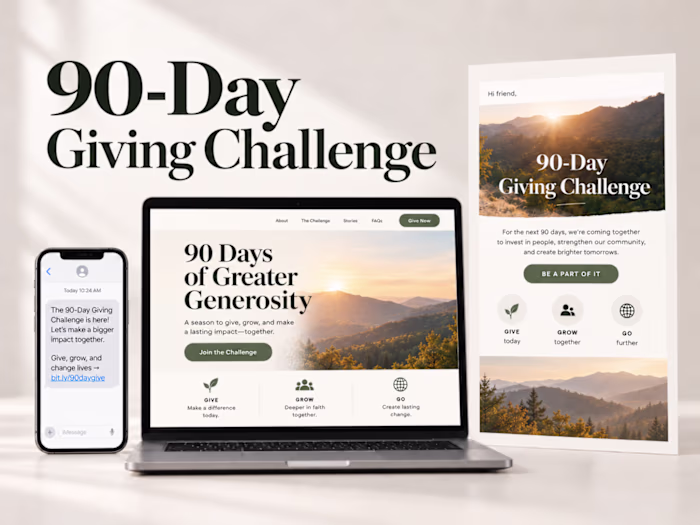 90-Day Giving Challenge | Campaign Strategy & Execution