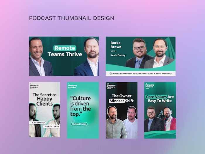 Podcast Thumbnail Design: Youtube, Newsletter,