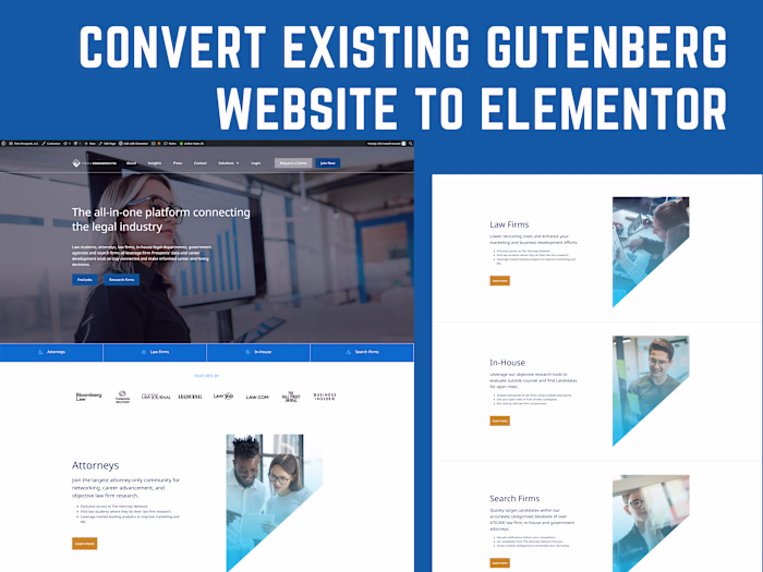 Convert Existing Gutenberg Website to Elementor