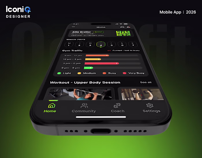 AI-Powered GYM Fitness App | Mobile App Design | UI/UX