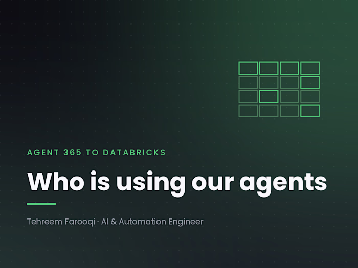 Agent 365 to Databricks: Who Is Actually Using Our Agents
