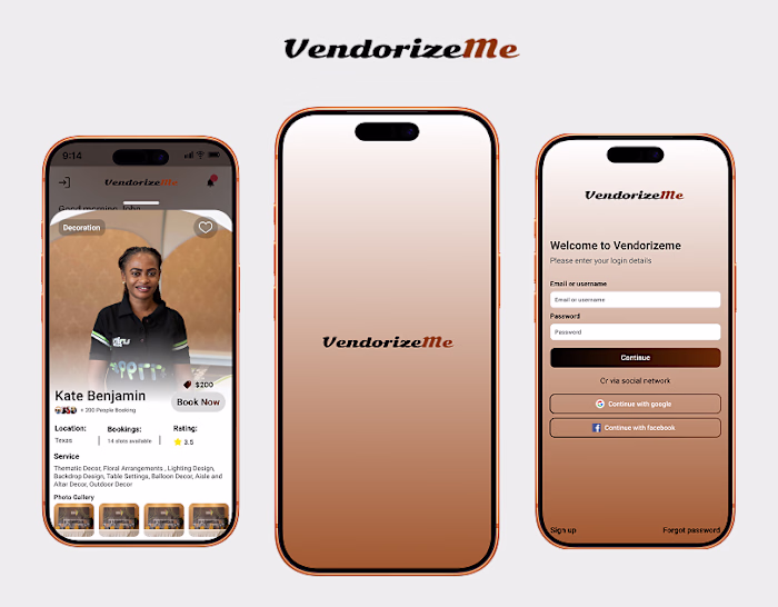Event Booking Mobile App (VendorizeMe)