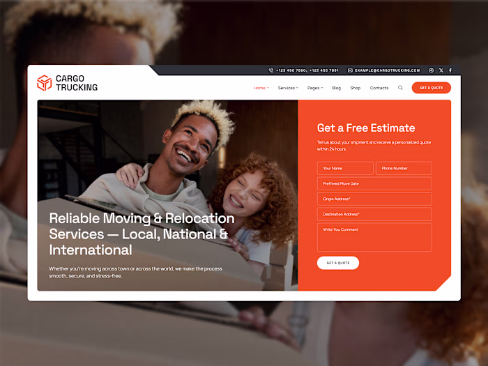 Cargo Trucking Logistics Company -