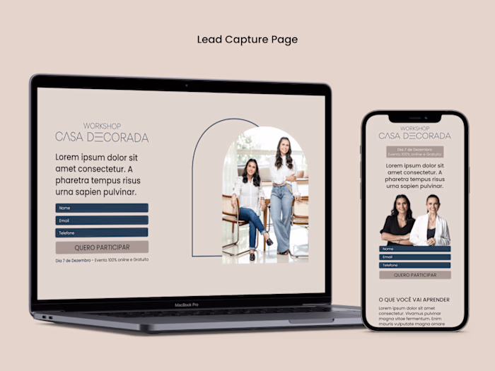 Lead Capture Page and Meta Image Ads