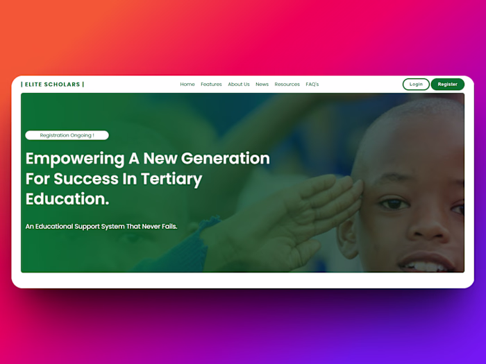 This is a web design project for an Institution.