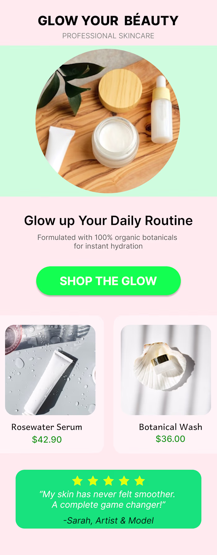 Skincare Email Marketing Campaign 🙌