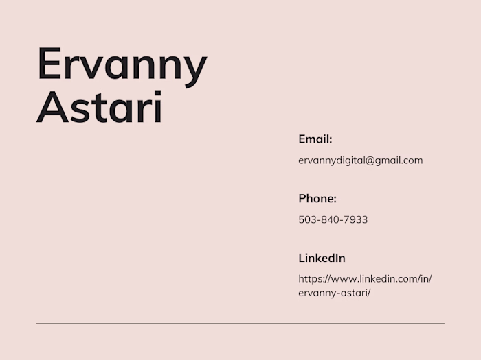 Ervanny Astari’s Portfolio