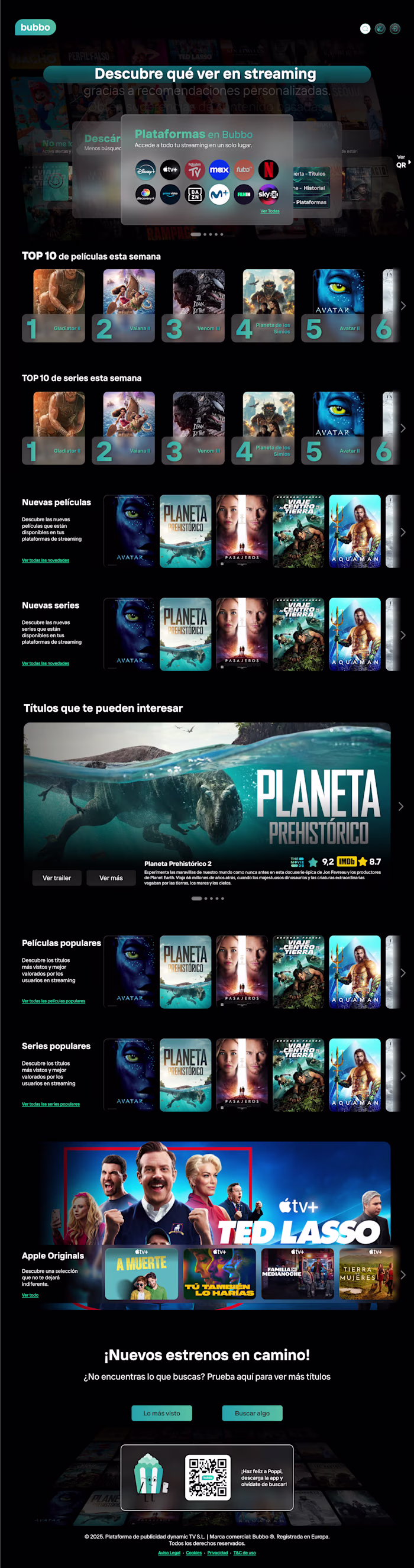 Bubbo | Guía de Streaming & Social Media App | Recomendación de…