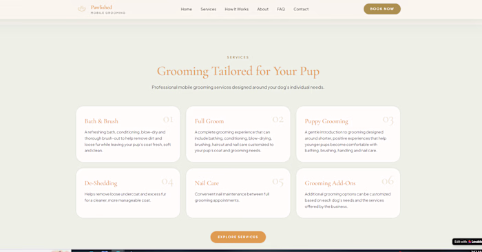 Pawlished Mobile Grooming — Website