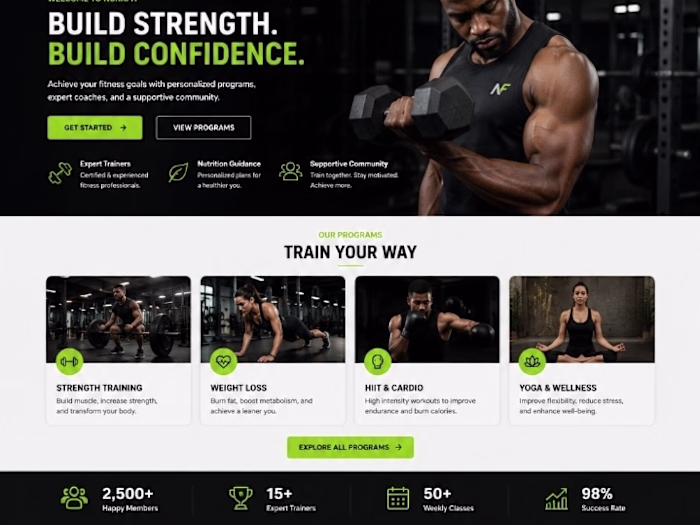 NuraFit — Modern Fitness & Wellness Website