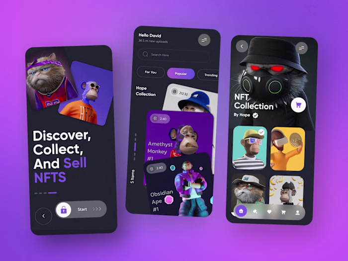 NFT Marketplace Mobile App UI Design
