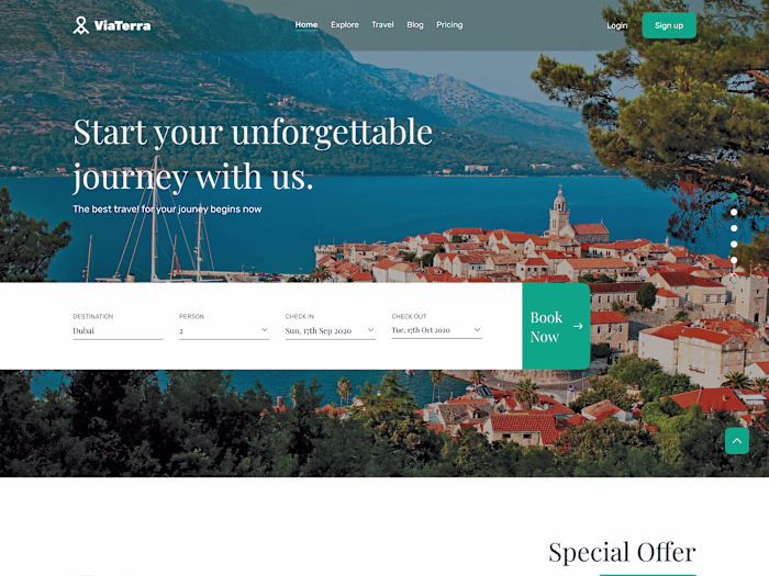 ViaTerra — Travel Booking Website