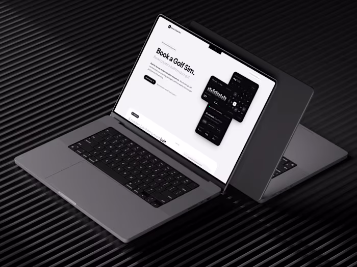 Golf simulator booking website