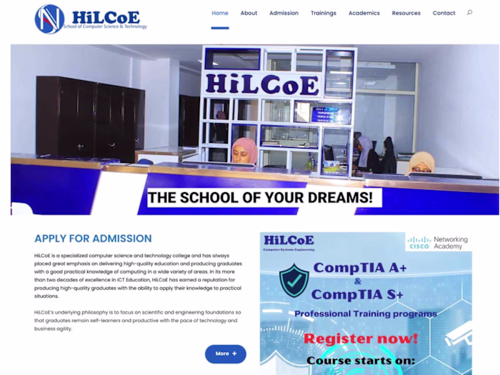 College Website using Wordpress