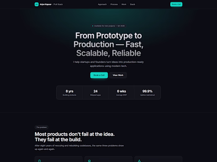 Built this landing page with