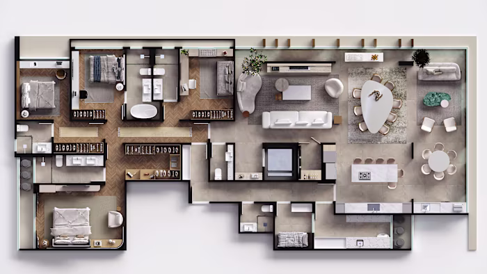 High-quality 3D Floor Plan