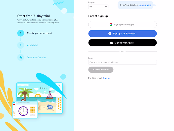 Onboarding journey for an ed-tech platform  