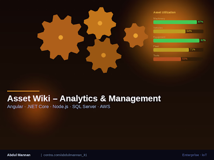 Asset Wiki – Asset Analytics & Management Platform