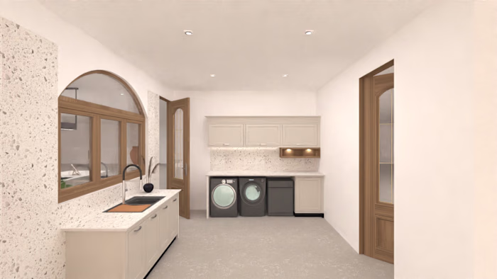 An elegent modular kitchen.