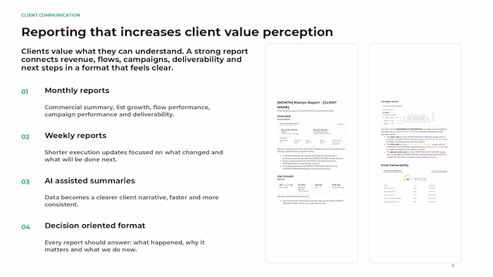 Email Marketing Reporting & Client Communication