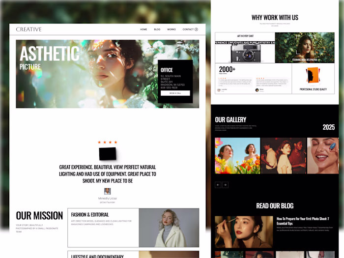 Creative Picture Studio Website Design