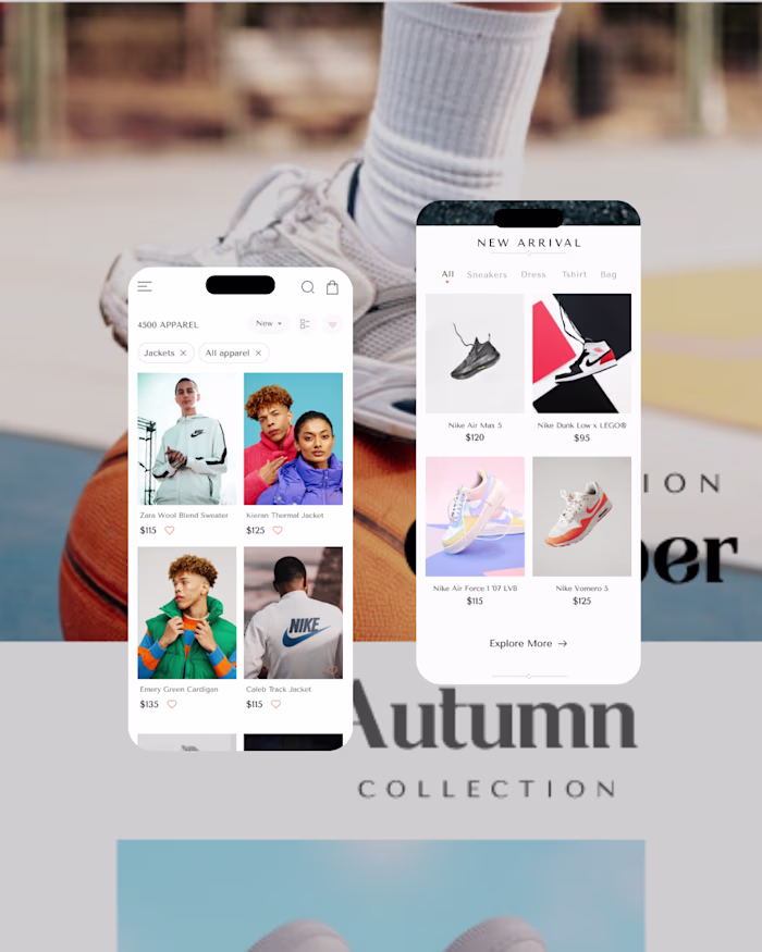 NIKE Mobile App E-commerce Store