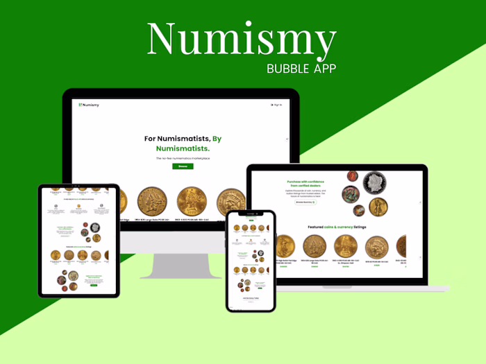 Numismy — Bubble Marketplace Design & Development