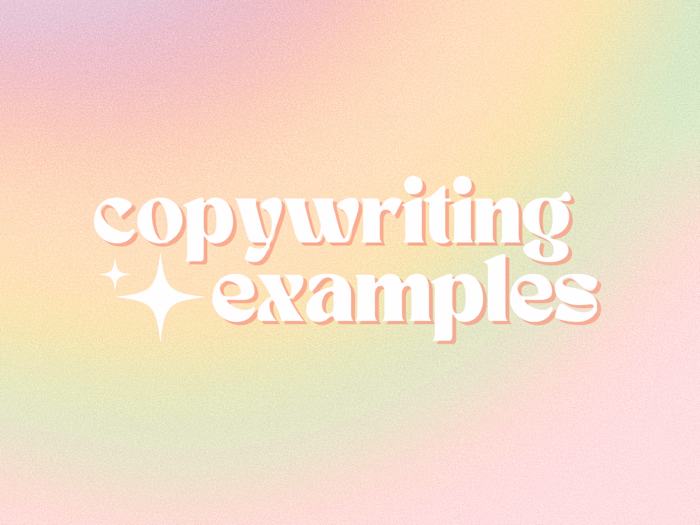 Copywriting Examples