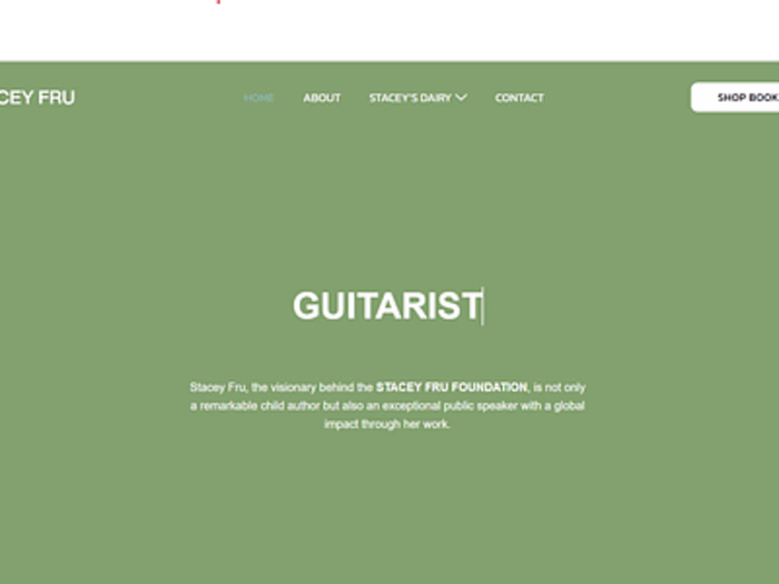 Stacey Fru - Personal Website of Young Author