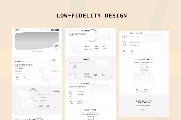 A low fidelity design for