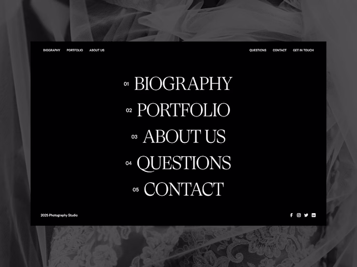 Wedding Photography Portfolio Website