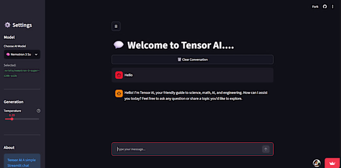 Tensor AI
An AI/Data Science project